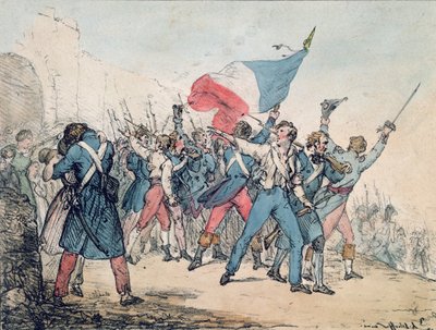 Allegory of the 1830 Revolution and the Marseillaise, engraved by the Gihaut brothers by Ary Scheffer